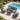 AECOJOY 4-Piece Outdoor Garden Furniture Set, 3-Seater Sofa & 2 Armchairs with Glass Coffee Table, Dark Blue