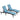 AECOJOY Outdoor Chaise Lounge, All Weather Pool Lounge Chairs Ergonomic Design (Blue, 2 PCs)