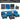 AECOJOY 7 Piece Outdoor Patio Furniture Set, Black& Peacock Blue