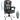 AECOJOY Office Chair with 7 Points Vibration Massage&Heat Functions, Black Leather without Footrest
