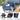 AECOJOY Patio Furniture Outdoor Round Daybed with Removable Cushions 4 Piece Sectional Sofa Patio Furniture Set, Dark Blue