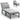 AECOJOY Outdoor Metal Chaise Lounge Chair, Convertible Patio Armchair with Cushions, Adjustable 5-Position Recliner