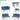 AECOJOY 7 Pieces Metal Outdoor Furniture Set, Blue
