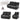 AECOJOY 3 Pieces Leather Recliner Sofa Set with Swivel Massage Chair, Black