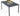 AECOJOY 60" Outdoor Dining Table, Aluminum Patio Table for 6
