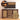 AECOJOY Farmhouse Sideboard Buffet Cabinet with Storage, Rattan Kitchen Cabinet w/Sliding Barn Doors & 4 Drawers