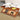 AECOJOY 47" Mid-Century Modern Coffee Table with Glass Top, Bamboo Accent Bedside Tables