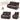 AECOJOY 3 PCS Leather Recliner Sofa Set with Swivel Massage Chair, Brown