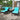 AECOJOY Outdoor 5 Pieces Patio Furniture Set, PE Rattan Wicker Chairs with Ottoman and Table, Brown/Blue