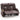 AECOJOY Loveseat Recliner with Cup Holders&Side Pockets, Brown, 2