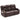 AECOJOY 3 Seater Reclining Sofa with 2 Cup Holders&Side Pockets, Brown