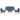 AECOJOY 4-Piece Outdoor Garden Furniture Set, 3-Seater Sofa & 2 Armchairs with Glass Coffee Table, Dark Blue