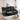 AECOJOY 3 Seater Reclining Sofa with 2 Cup Holders&Side Pockets, Black