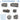 AECOJOY 7 PCS Outdoor Patio Furniture Sets with 2 Storage Boxes, Grey