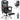 AECOJOY Office Chair with 7 Points Vibration Massage&Heat Functions, Black Leather with Footrest