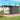 AECOJOY 4'x14' Outdoor Open-Sided Storage Shed with Attached Hardtop Metal Pergola