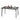 AECOJOY 51”x31” Metal Patio Dining Table Rectangular Outdoor Table with 1.73" Umbrella Hole