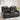 AECOJOY Recliner Loveseat with Console&Bluetooth Speakers, Manual RV Reclining Sofa, Black