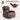 AECOJOY 360° Swivel Recliner Chair with Massage and Heat, Manual Reclining Leather Recliner Chair, Brown
