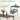 AECOJOY Metal Outdoor Table and Chairs Patio Dining Table Set