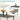 AECOJOY 5 Piece Patio Table and Chair Set for 4, Outdoor Dining Set with Rectangle Table 1.73" Umbrella Hole