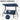 AECOJOY 3 Seats Porch Swing Chair with Adjustable Backrest & Canopy, Blue