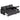 AECOJOY Sleeper Sofa Couch with Pullout Bed, Teddy Fleece, Black