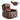 AECOJOY 360° Swivel Recliner Chair with Massage and Heat, Manual Reclining Leather Recliner Chair, Brown